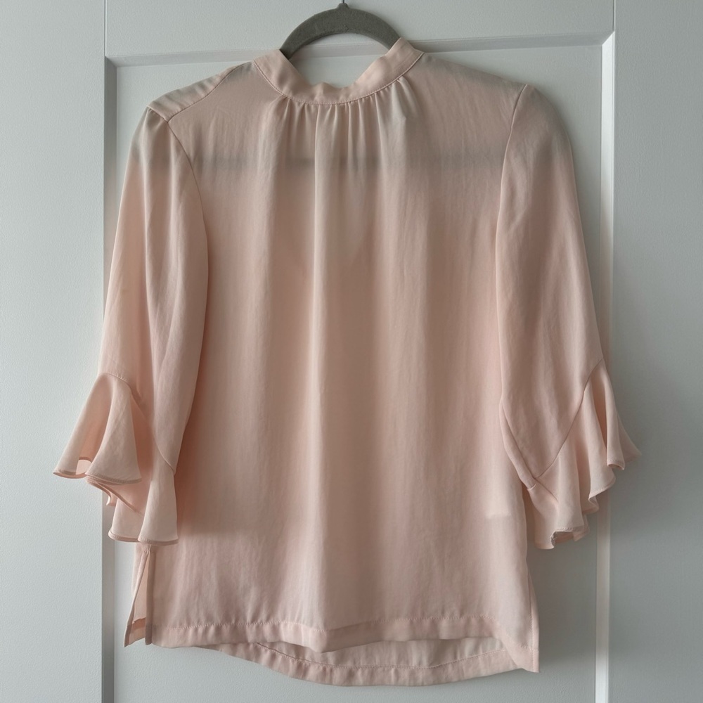 H&M blush pink blouse